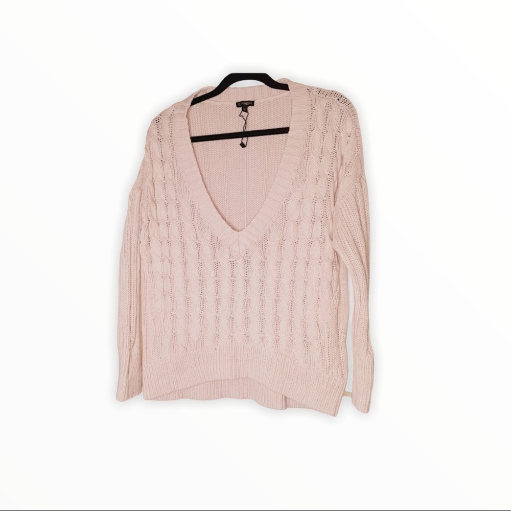 Express Cable Knit Sweater ‎ Peach Size SP NWT